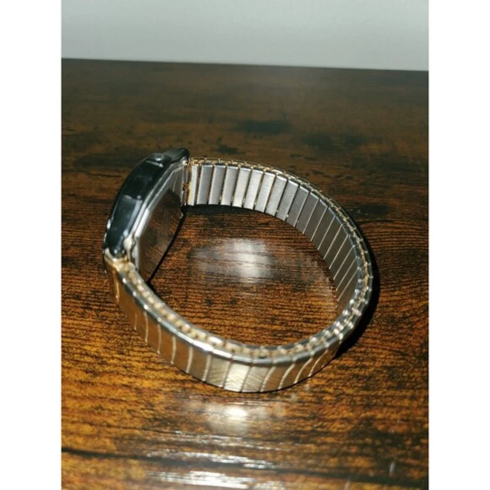 Casio Quartz Analog Digital‎ Watch Black Gold Parts Only Repair Vintage